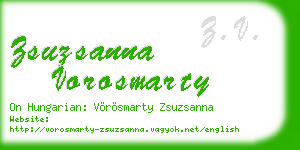 zsuzsanna vorosmarty business card